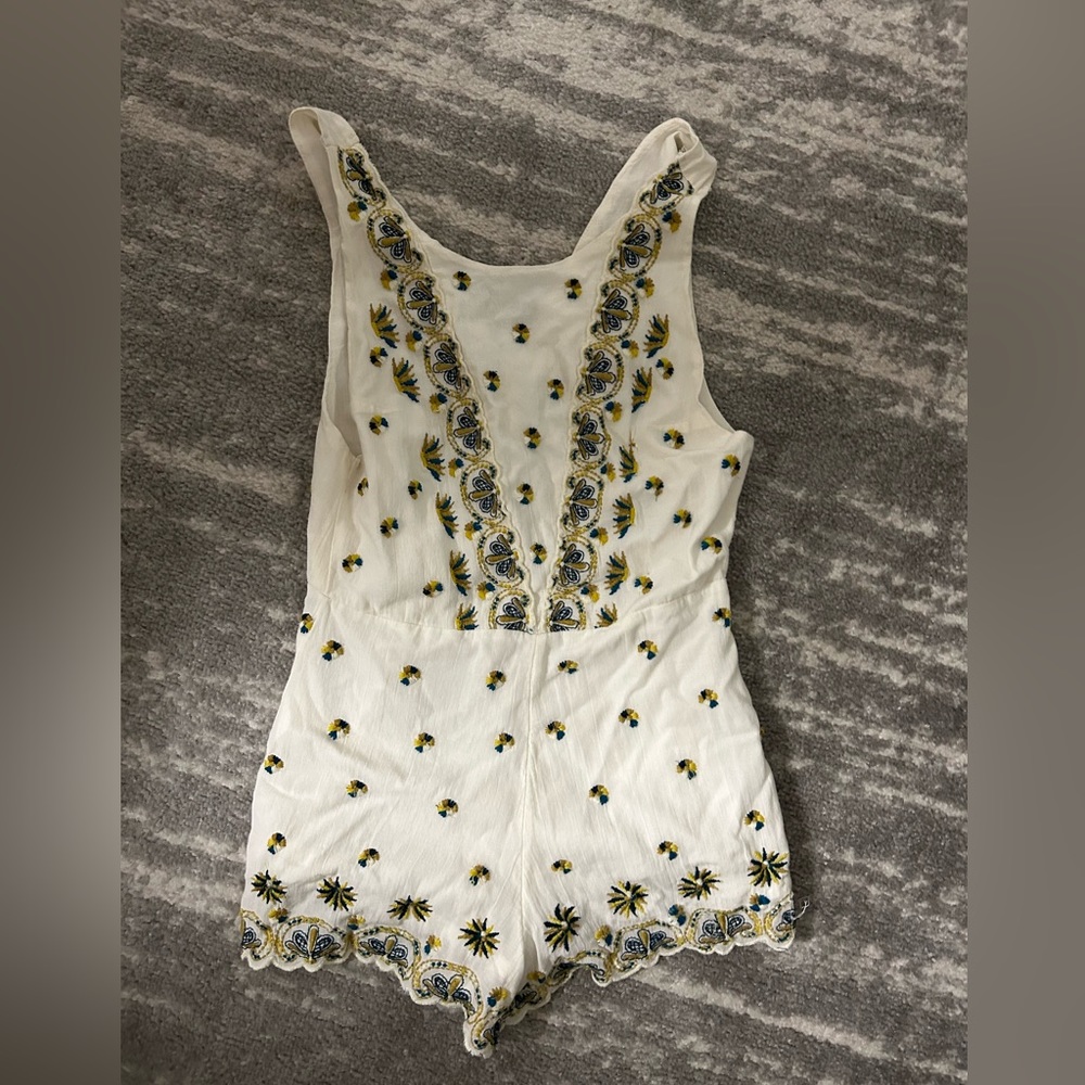 Free People Embroidered Romper